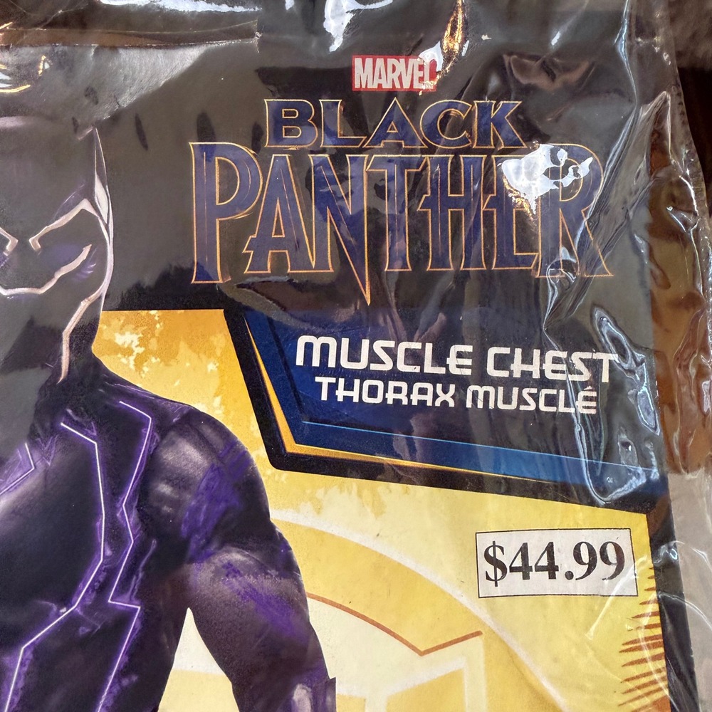 Marvel Black Panther Costume Kids Medium 8-10 Light Up Muscle Chest Superhero - Picture 4 of 8